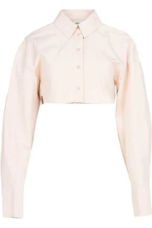 Patrizia Pepe Cropped poplin blouse Rosa
