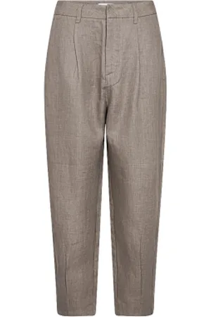 Copenhagen Muse Eco linnen bandplooi pantalon Nature