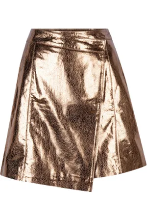 Dante 6 Metallic leren overslag rok Meadow