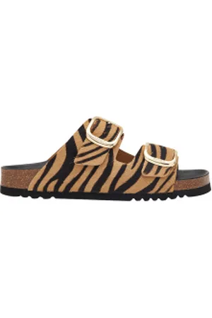 Scholl Leren sandalen met zebraprint Noelle