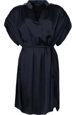 Greek Archaic Kori Viscose mini jurk met borduursels Ela