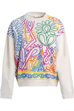 Louizon Sweater met borduursels Nectarine