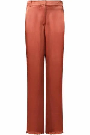 Berenice Satijnen broek Pierre terracotta