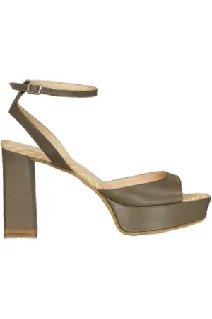 March23 Leren sandalen met plateau Charleze