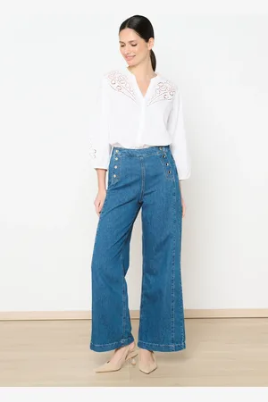 LolaLiza Wijde jeans met hoge taille