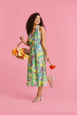 LolaLiza Maxi-jurk met tropische print