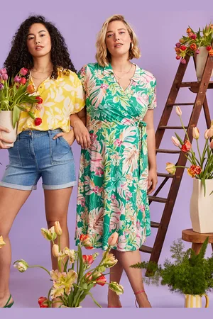 LolaLiza Maxi wikkeljurk tropische print
