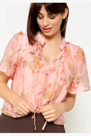 LolaLiza Bloemenblouse met strikdetail