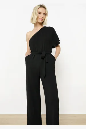 LolaLiza Asymmetrische jumpsuit met volantmouw