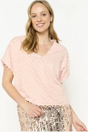 LolaLiza Chevron blouse met structuur