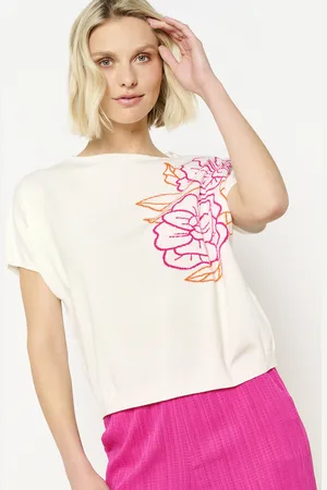 LolaLiza Gebreide top met bloemen