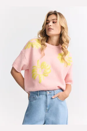 LolaLiza Geborduurde bloemen trui