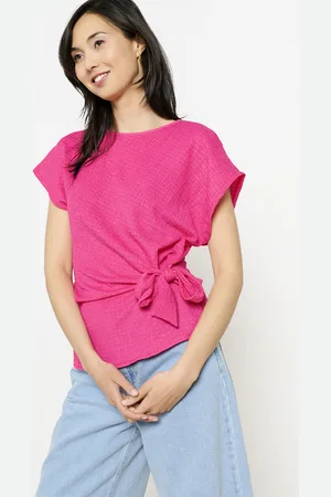 LolaLiza Getextureerde strik t-shirt