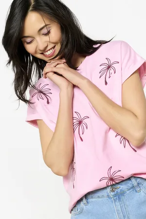 LolaLiza T-shirt met glitterpalmen