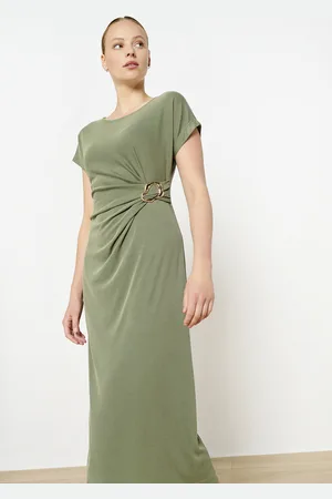 LolaLiza Gedrapeerde midi-jurk met ring