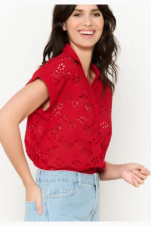 LolaLiza Geborduurde opengewerkte blouse