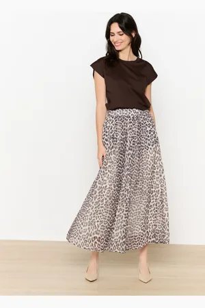 LolaLiza Lange rok met luipaardprint