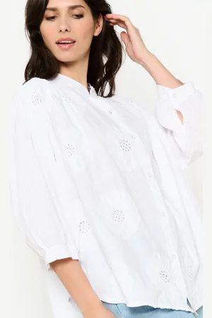 LolaLiza Oversized geborduurde blouse