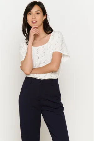 LolaLiza Broderie T-shirt met korte mouwen