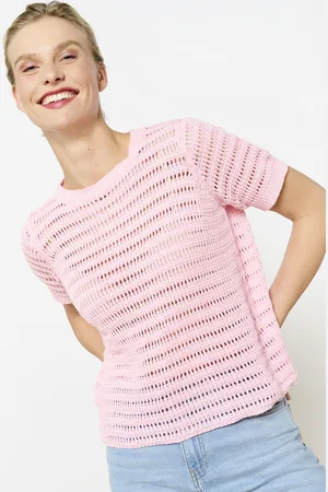 LolaLiza Opengewerkte t-shirt met korte mouwen