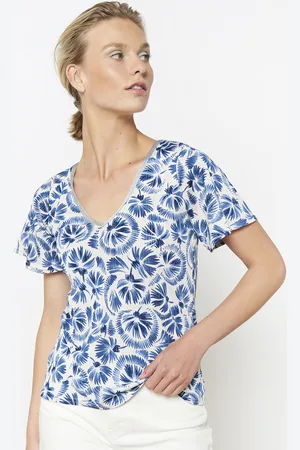 LolaLiza T-shirt met palmbladprint