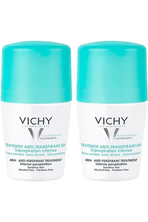 Vichy 48 Hour Intensive Antiperspirant Roll-on Deodorant for Sensitive Skin Bundle 2 x 50ml