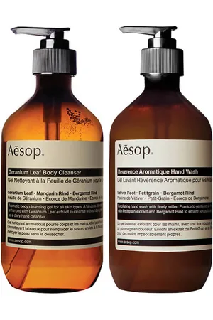 Aesop Geranium Cleanser and Reverence Hand Wash Duo