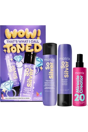 Matrix So Silver Purple Shampoo, Conditioner and Miracle Creator Gift Set for Blonde and Grey Hair