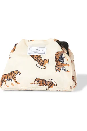 The Flat Lay Co. Drawstring Bag - Beige Tigers