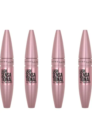 Maybelline Lash Sensational Volumising and Thickening Eyelash Lengthening Mascara - 01 Very Black (Pack of 4)