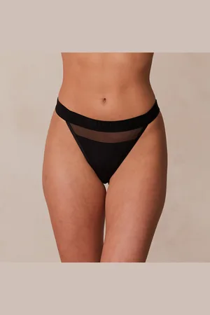 Lounge Underwear Mesh String - Zwart