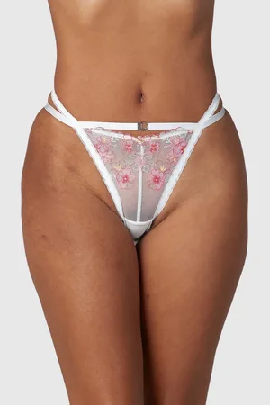 Lounge Underwear Ditsy Embroidered Slip - Wit