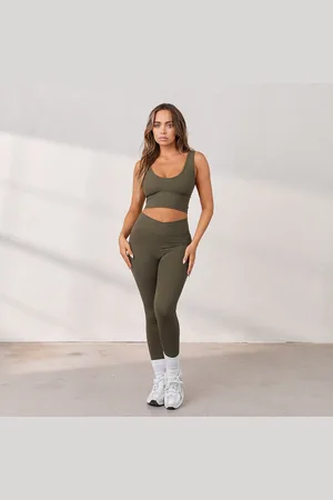 Lounge Underwear Silhouette Crossover Leggings - Cederbruin