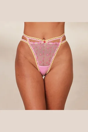 Lounge Underwear Daisy Embroidered Slip - Roze