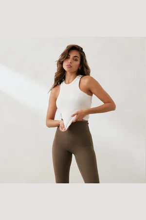 Lounge Underwear Essential Geribd Racerback Top - Gebroken Wit