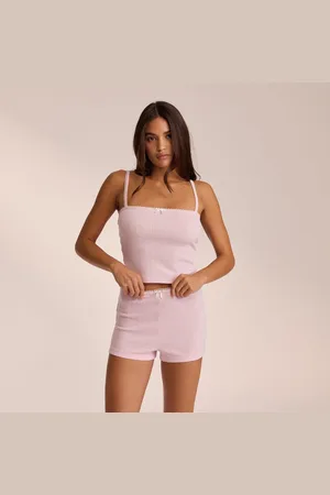 Lounge Underwear Pointelle Strappy Pyjama Top - Roze