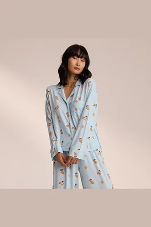 Lounge Underwear Modal Pyjamashirt - Blauw