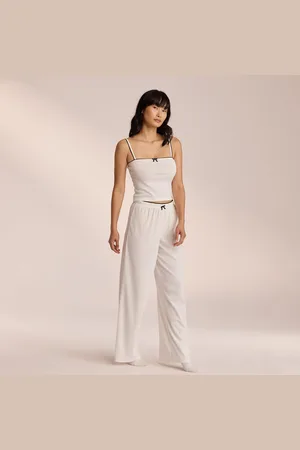 Lounge Underwear Pointelle Pyjamabroek - Wit