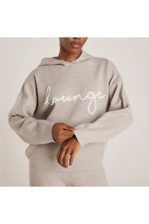 Lounge Underwear Gebreide Lounge Hoodie - Taupe Marl