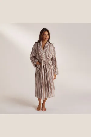 Lounge Underwear Towelling Kamerjas - Striped Malt