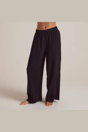 Lounge Underwear Crinkle Pyjamabroek - Zwart