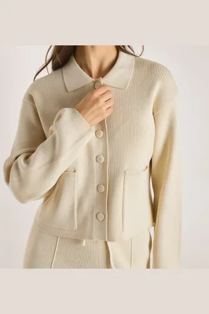 Lounge Underwear Gebreid Oversized Shirt - Cr??me