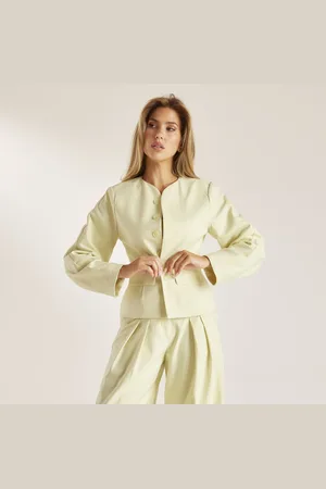 Lounge Underwear Gestructureerde Jas - Karnemelk Geel
