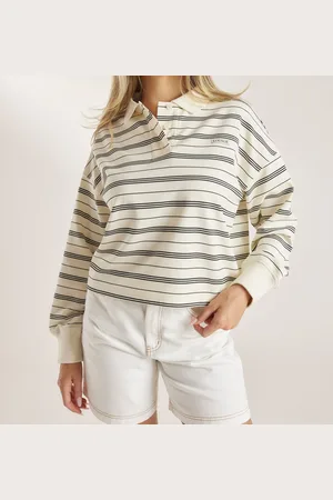 Lounge Underwear Striped Rugby Shirt - Creme