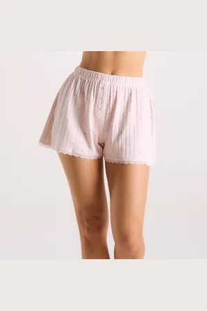 Lounge Underwear Pointelle Pyjama Shorts - Roze Bloemenprint