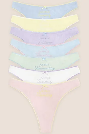 Lounge Underwear Days of the Week String (7-pack) - Multicolour
