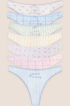 Lounge Underwear Days of the Week String (7-pack) - Multicolour