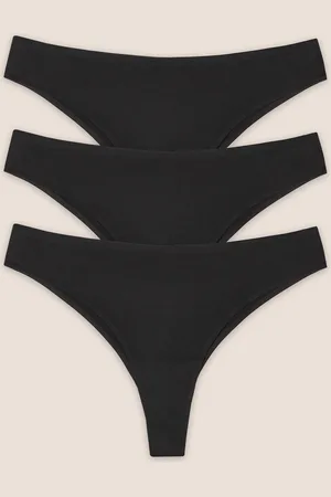 Lounge Underwear Seamless Bonded Brazilian Slipjes (3-pack) - Zwart