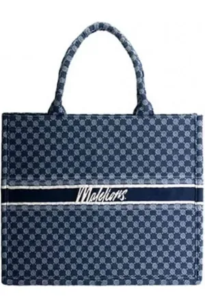 Malelions Women Monogram Tote Bag | Navy