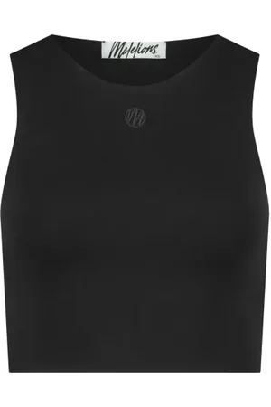 Malelions Women Motif Crop Top | Black
